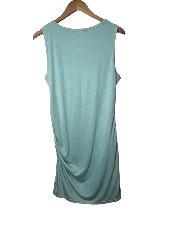 BTFBM Women's Dress Soft Stretch BodyCon w/ Ruched Side Sleeveless Large - Picture 2 of 6